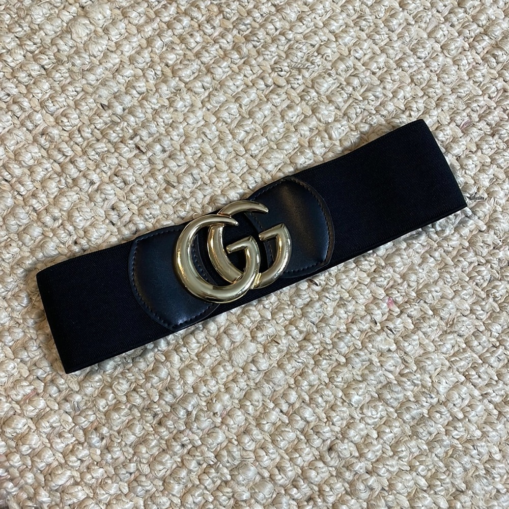Wide Elastic Waist Belt